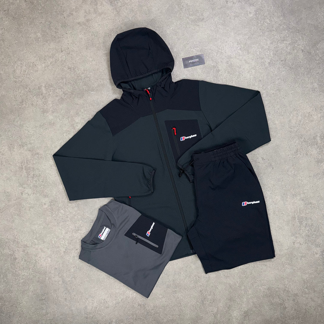 Berghaus Apex Tri Short Set – Obsidian x Graphite Grey x Black