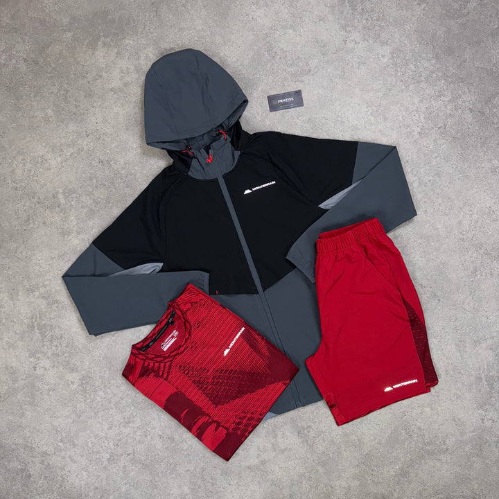Monterrain Redline Tri Short Set – Graphite x Black x Crimson