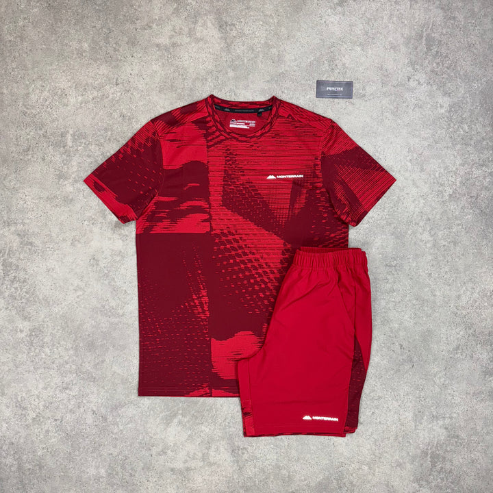 Monterrain Redline Short Set – Crimson x Deep Red