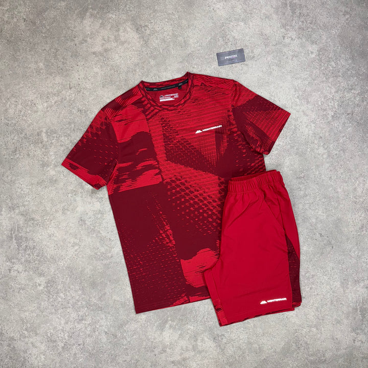 Monterrain Redline Short Set – Crimson x Deep Red