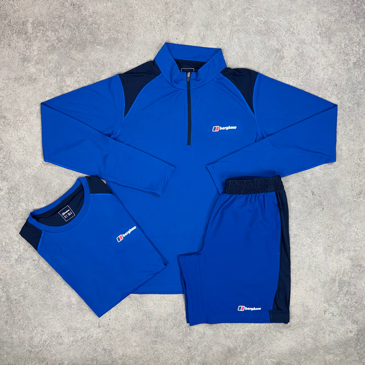 Berghaus Wayside Tech 1/4 ZIP Tri-Set (Electric-Blue)