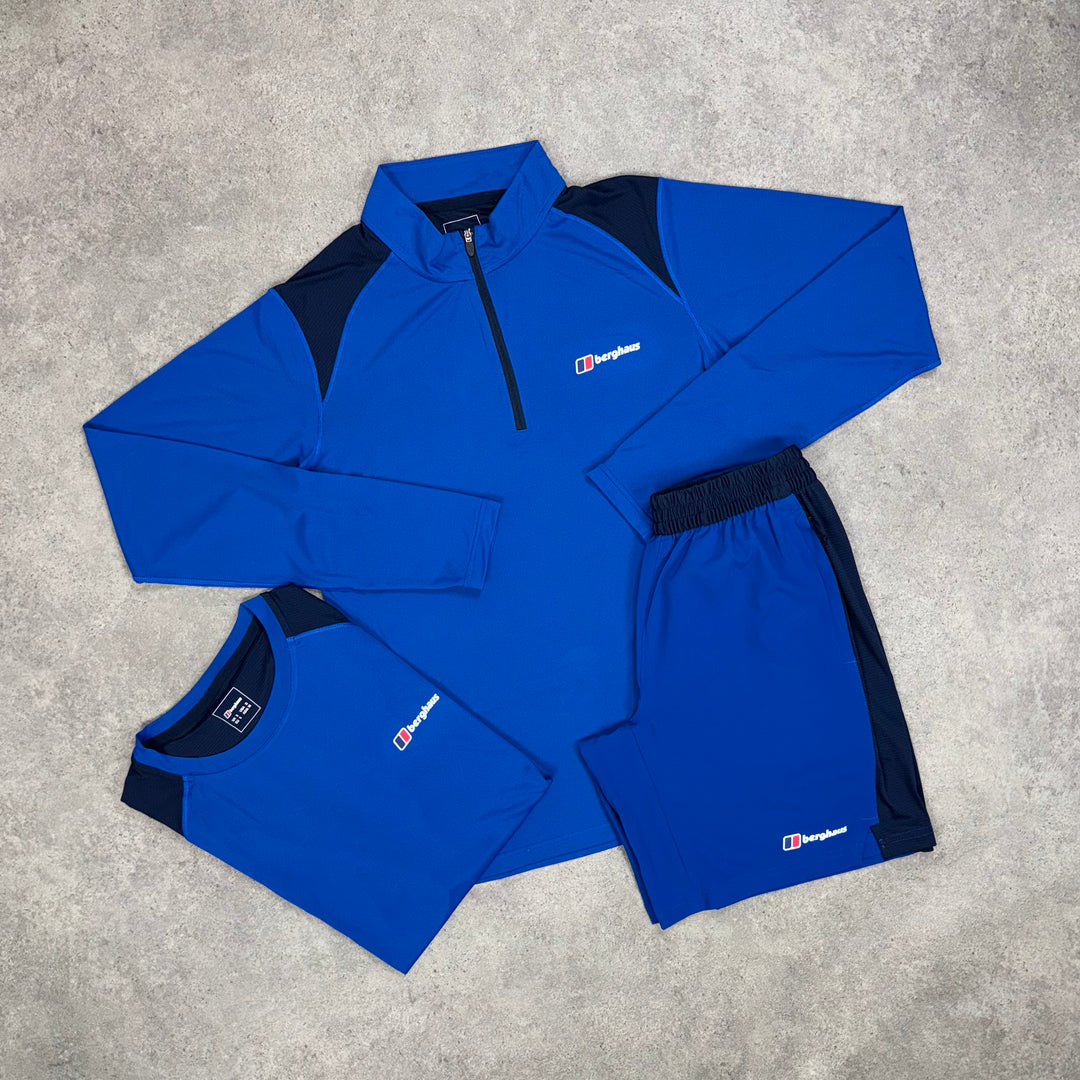 Berghaus Wayside Tech 1/4 ZIP Tri-Set (Electric-Blue)