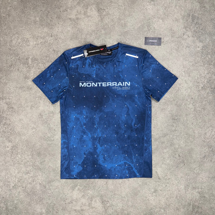 Monterrain Abyss Nova Tee – Deep Blue Marble