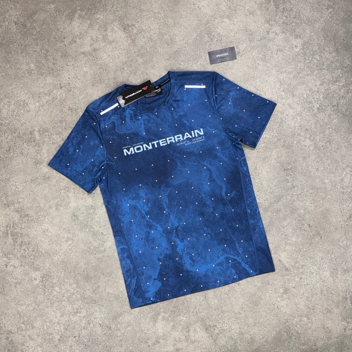Monterrain Abyss Nova Tee – Deep Blue Marble