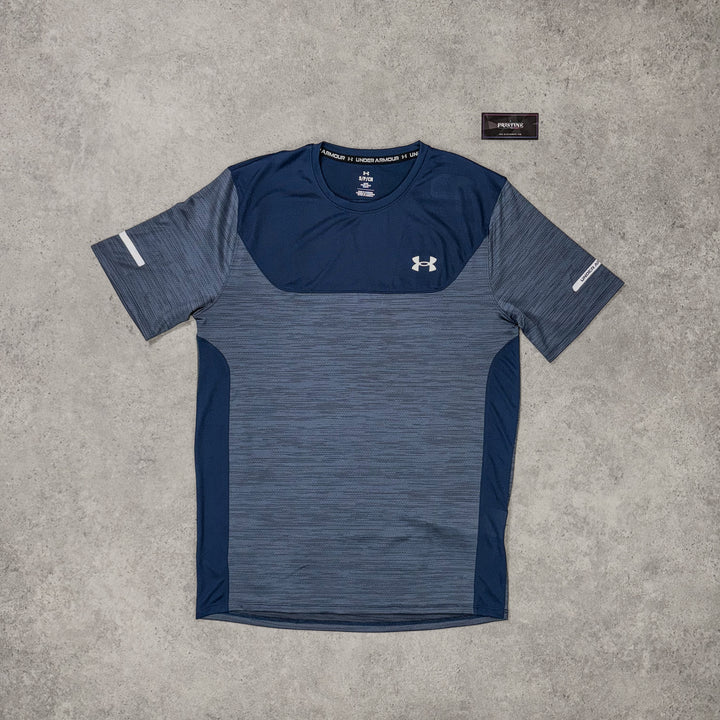 Under Armour Tech Panel Tee – Graphite Fade x Midnight Navy