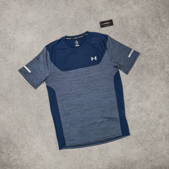 Under Armour Tech Panel Tee – Graphite Fade x Midnight Navy