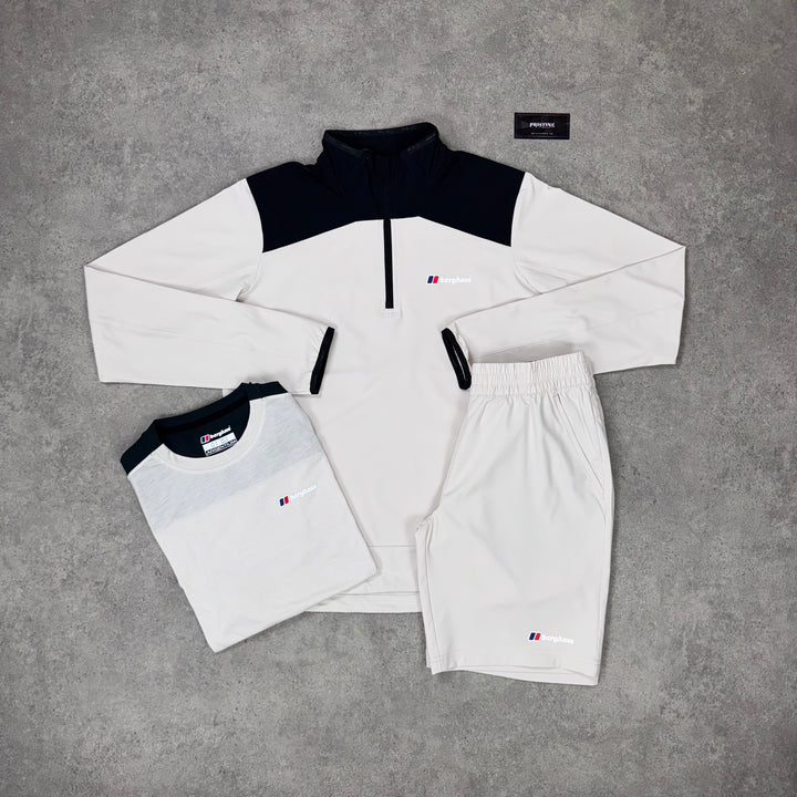 Berghaus Summit 1/4 Zip Tri Short Set – Stone x Blackout