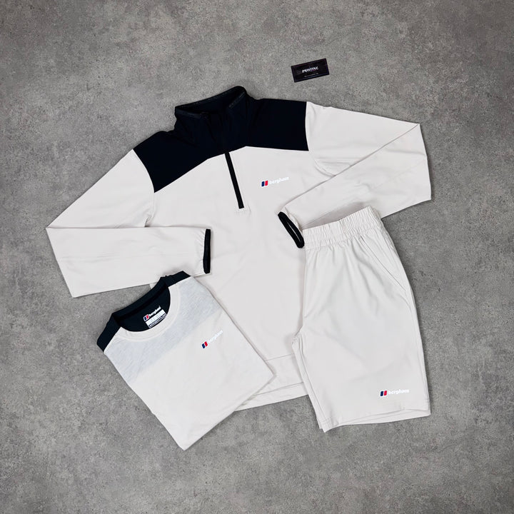 Berghaus Summit 1/4 Zip Tri Short Set – Stone x Blackout