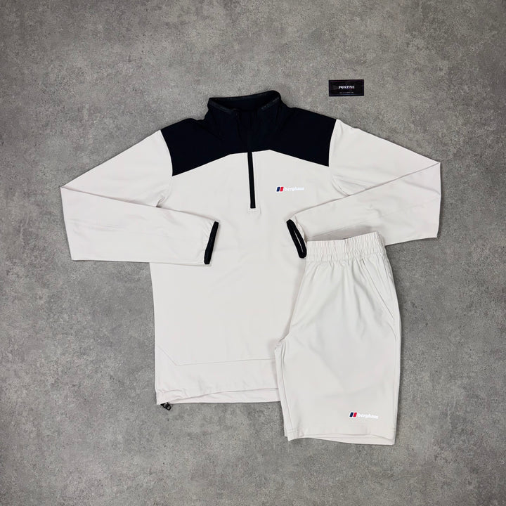 Berghaus Summit 1/4 Zip Short Set – Stone x Blackout