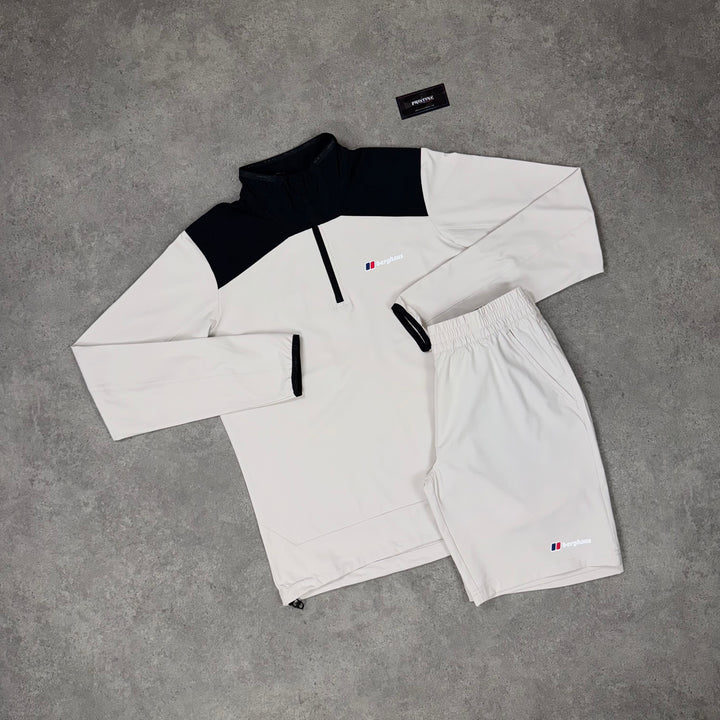 Berghaus Summit 1/4 Zip Short Set – Stone x Blackout
