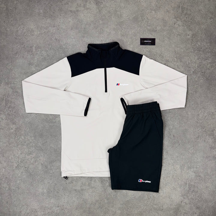 Berghaus Summit 1/4 Zip Short Set – Stone x Blackout