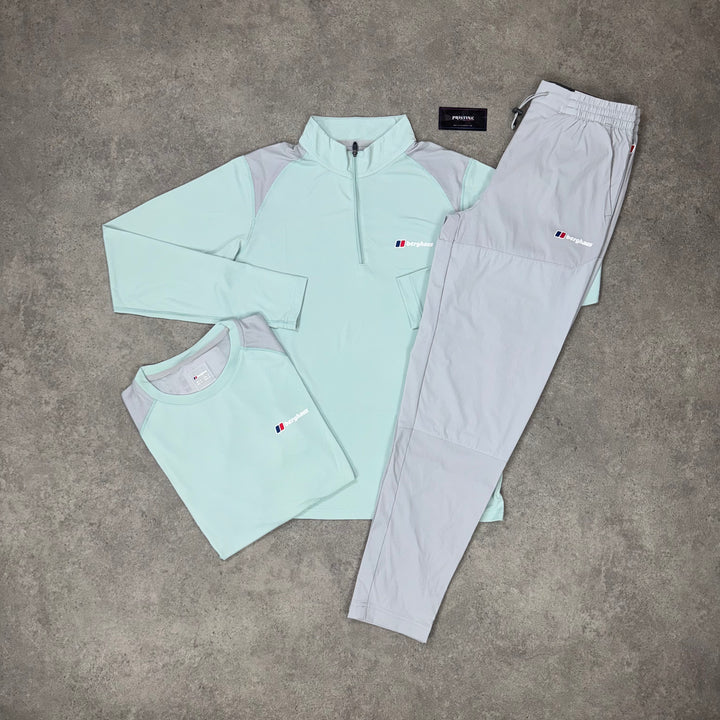 Berghaus Horizon 1/4 Zip Tri Pant Set – Mint x Silver Mist