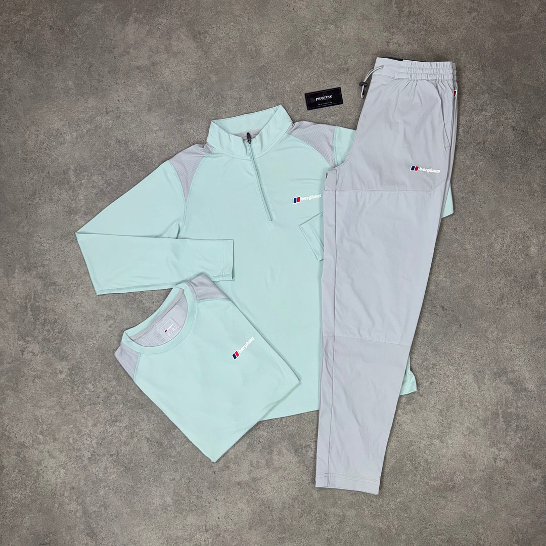 Berghaus Horizon 1/4 Zip Tri Pant Set – Mint x Silver Mist