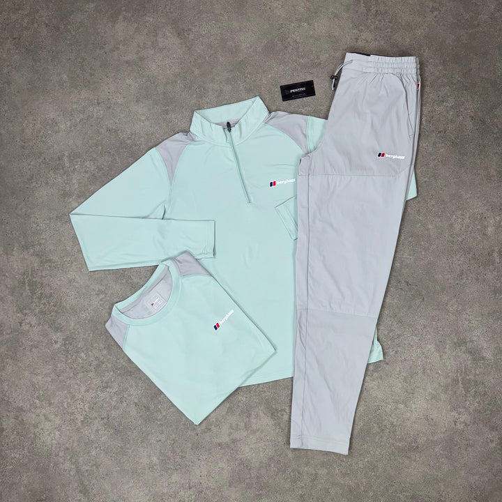 Berghaus Horizon 1/4 Zip Tri Pant Set – Mint x Silver Mist